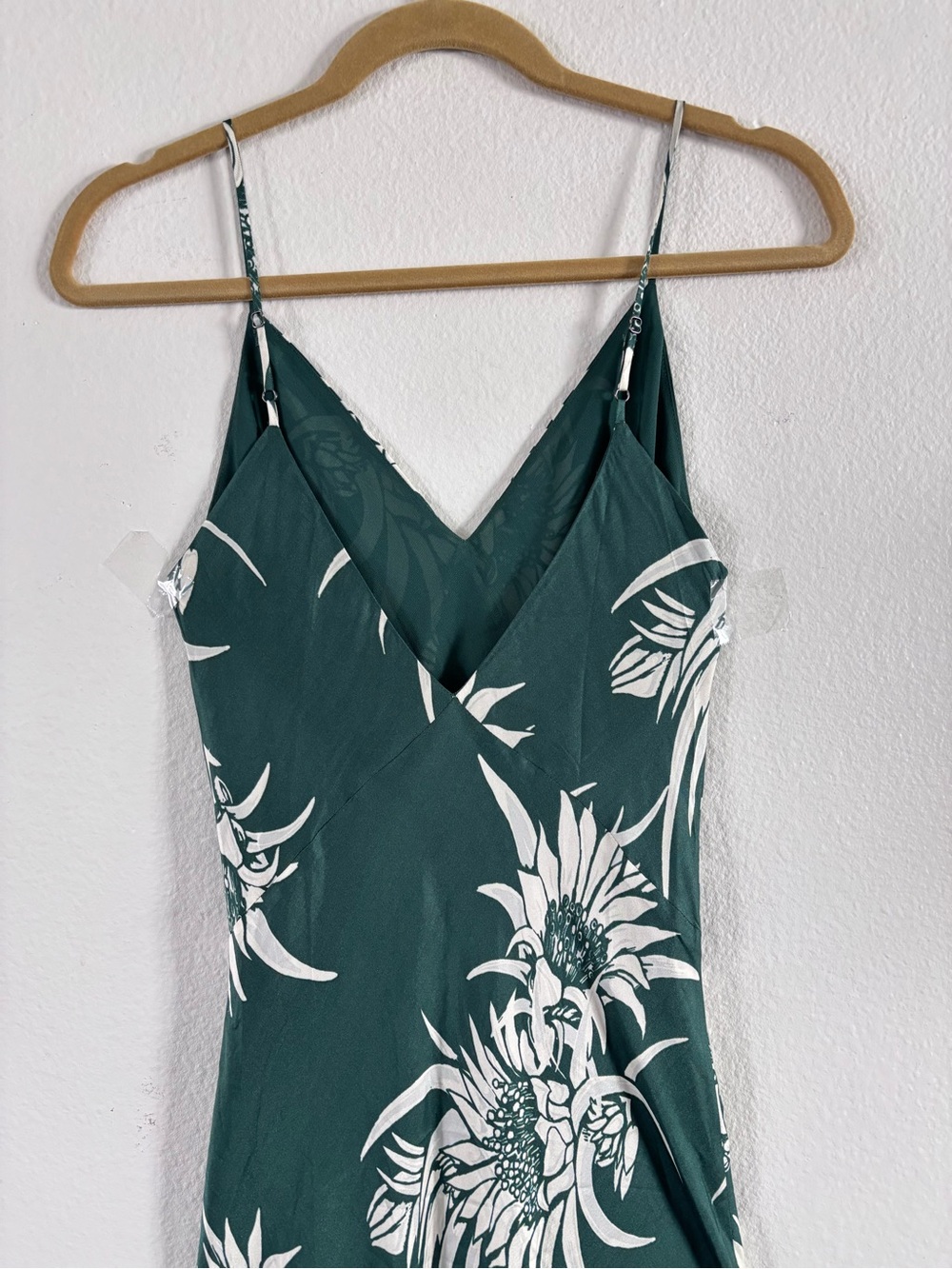 Rag and Bone Larissa Silk Slip Dress in Green Multi Size: 00 - Picture 12 of 16